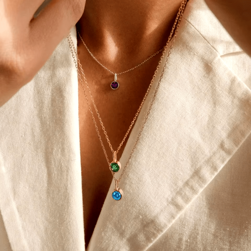 Whispering Gem Birthstone Necklace detail 